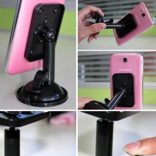 Đế Hít Điện Thoại Để Bàn, Xe Hơi Xoay 360 Độ 8 Chấu Đa Năng