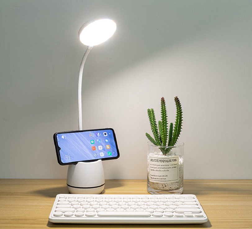Đèn Led Để Bàn Học Sạc Usb Có Kệ Đựng Bút Hoặc Điện Thoại Hình Tròn Đèn Led Để Bàn Học Sạc Usb Có Kệ Đựng Bút Hoặc Điện Thoại Hình Tròn