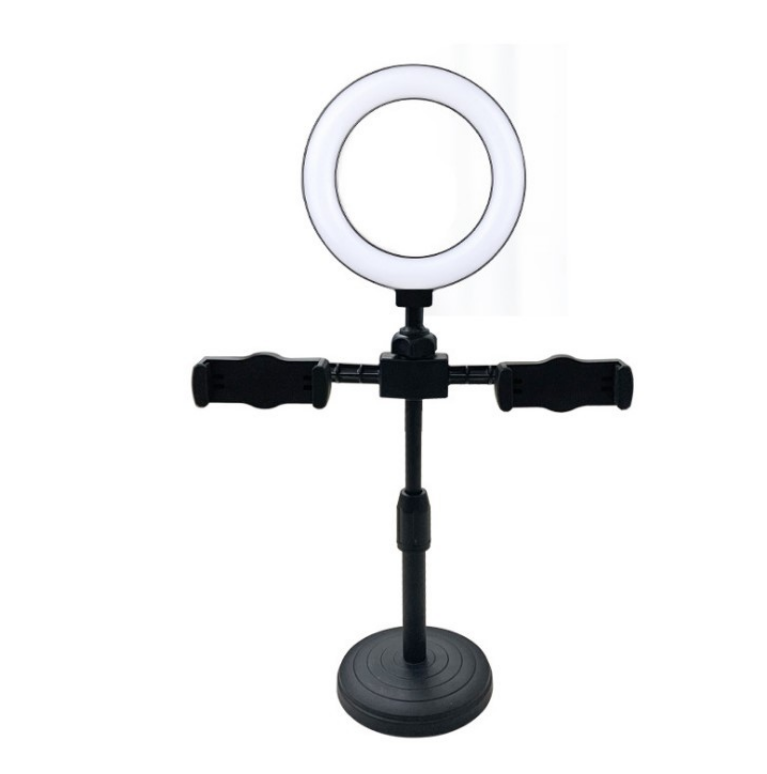 Đèn Livestream 6In 16Cm 2 Khung Điện Thoại
