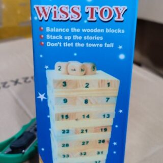 Đồ Chơi Rút Gỗ 54 Thanh Loại Lớn Hộp Màu Xanh Wiss Toy