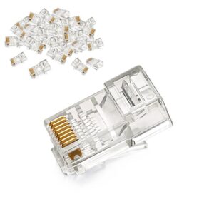Hộp 100 Cái Đầu Bấm Mạng RJ45 VP-Link Cat5E Xuyên Thấu Dây