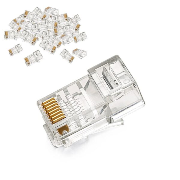Hộp 100 Cái Đầu Bấm Mạng RJ45 VP-Link Cat5E Xuyên Thấu Dây