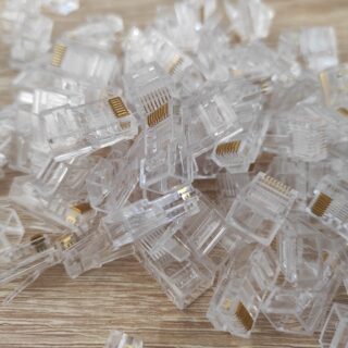 Hộp 100 Đầu Bấm Mạng Rj45 CAT 5 + Cat 6 TK Link Xuyên Thấu