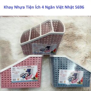 Khay Đựng Đồ Văn Phòng 4 Ngăn 5696 Đựng Bút, Remote, Điện Thoại
