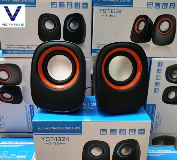 Loa Vi Tính, Laptop 2.0 YST-1024 Nghe Hay Công Suất 5W Có Nút Chỉnh Âm Lượng