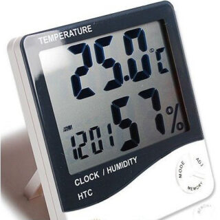 Máy Đo Độ Ẩm, Nhiệt Độ HTC Có Đồng Hồ