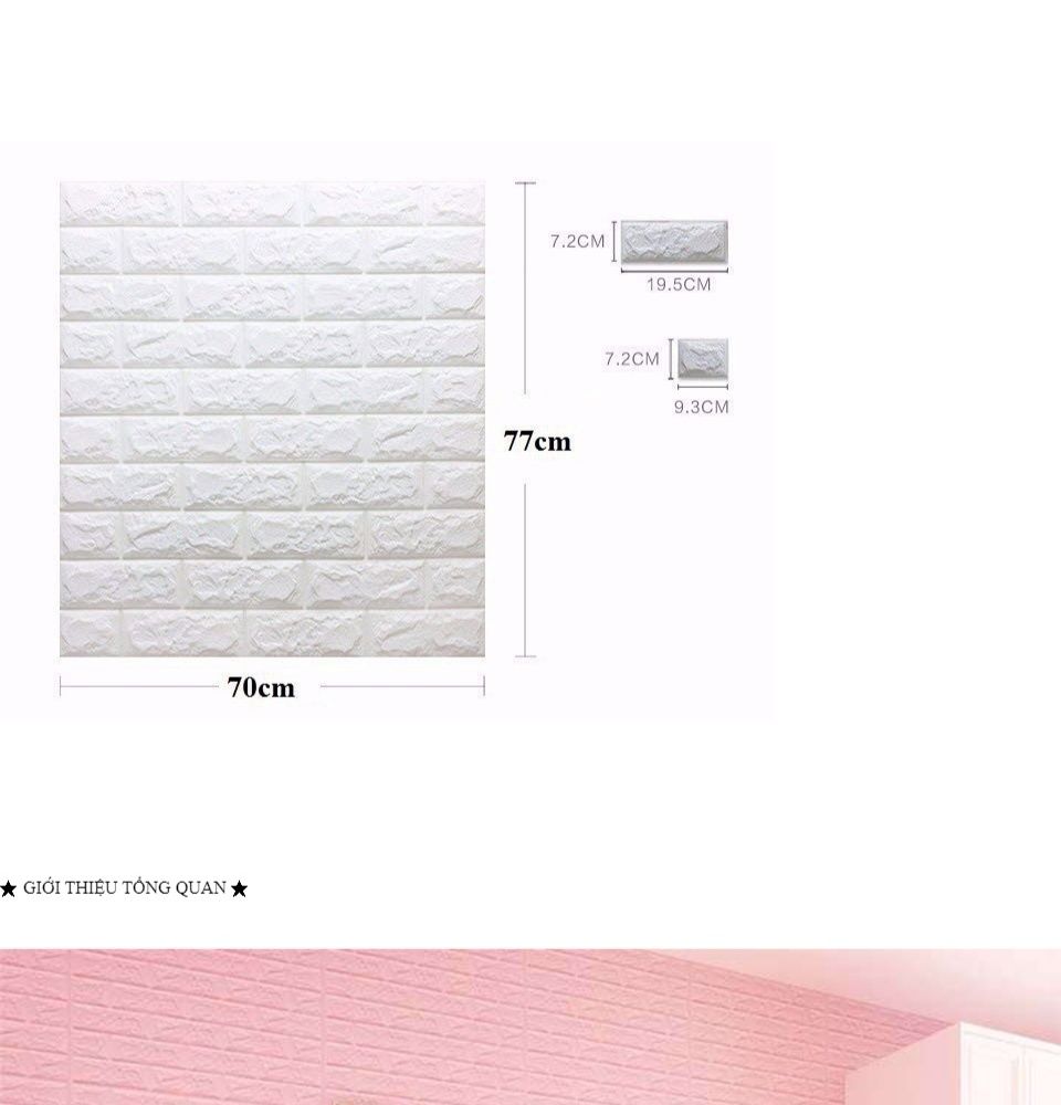 Miếng Xốp Dán Tường 3D Loại Dày (Khổ 70X77Cm)(B150) Miếng Xốp Dán Tường 3D Loại Dày (Khổ 70X77Cm)(B150)