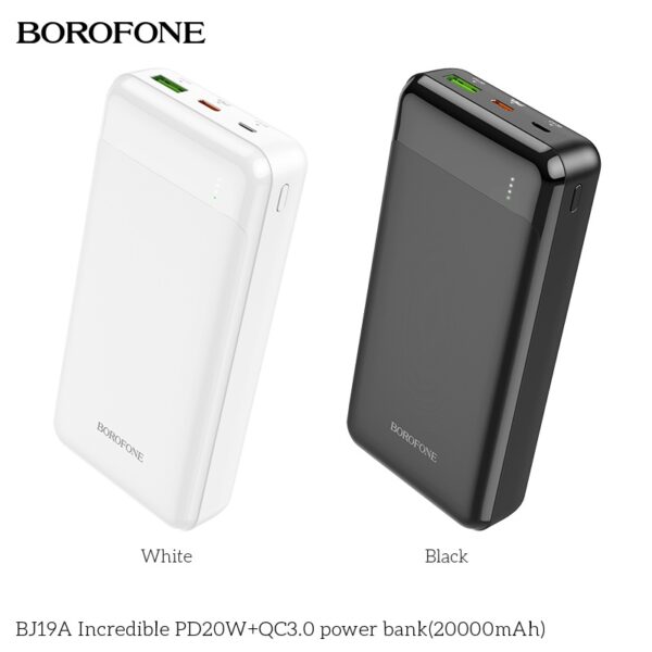 Pin Sạc Dự Phòng Borofone Sạc Nhanh BJ19A PD20W QC3.0 20000Mah 20W