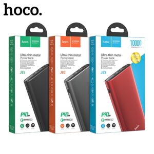 Pin Sạc Dự Phòng Hoco J83 Siêu Mỏng 10000Mah Pd20W + QC3.0 Sạc Siêu Nhanh Vỏ Kim Loại