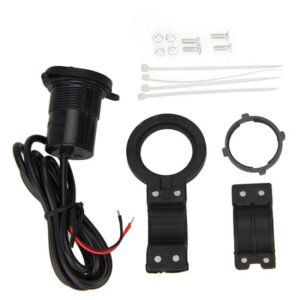 Sạc Điện Thoại Gắn Trên Xe Máy, Xe Mô Tô, Xe Đạp Điện Có Công Tắc 2.1A Dây Dài 1m2