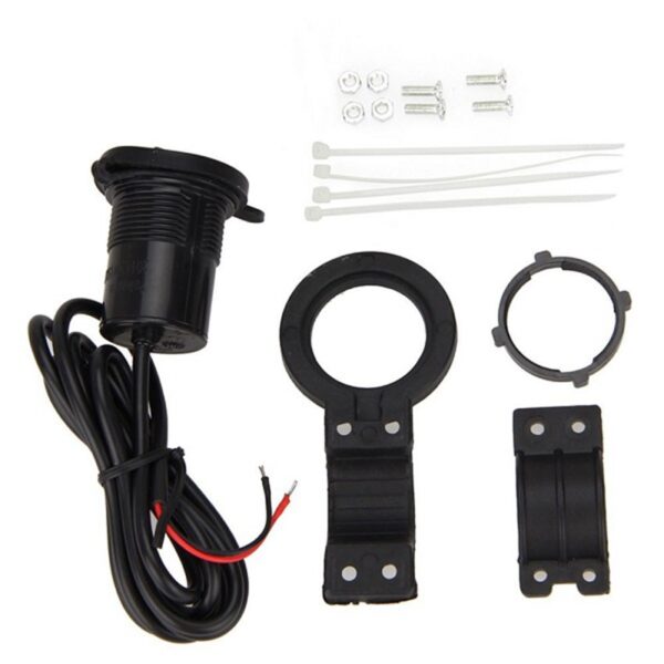 Sạc Điện Thoại Gắn Trên Xe Máy, Xe Mô Tô, Xe Đạp Điện Có Công Tắc 2.1A Dây Dài 1m2