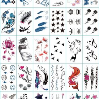 Set 30 Miếng Dán Hình Xăm Nước Dán Tatoo Xăm Tạm Thời