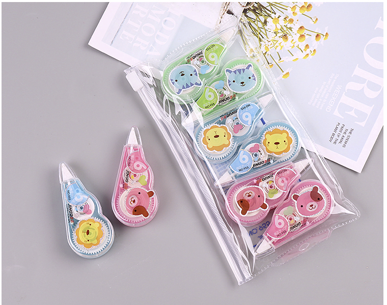 Combo 6 Bút Xóa Khô Cho Bé Hình Thú (1 Bịch 6 Cái)