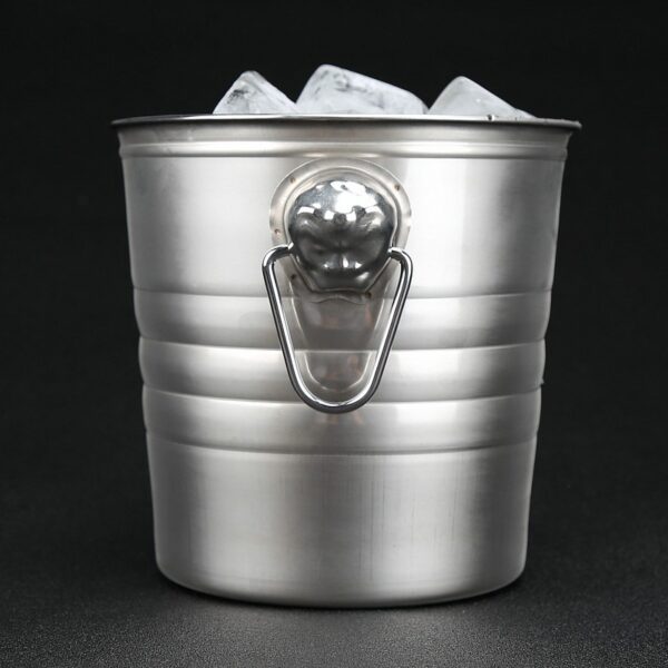 Xô Đựng Đá Inox Dày Dặn Loại Lớn 2 Quai Cao Cấp