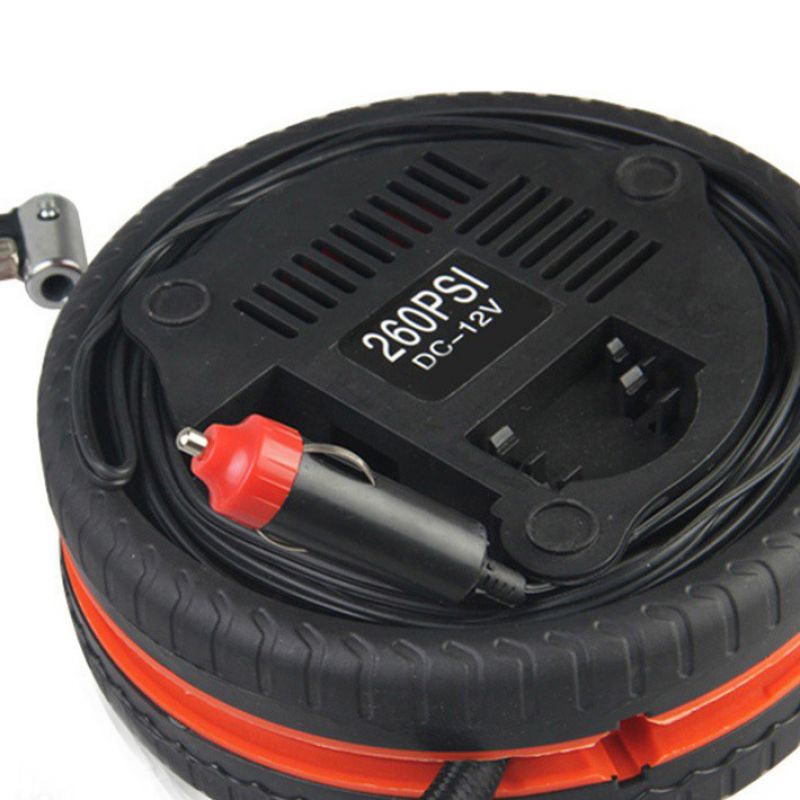 Máy Bơm Lốp Xe Hơi Xe Máy Có Đồng Hồ 12V