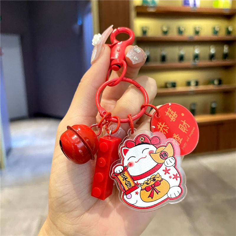 Móc Khoá Hình Mèo Kèm Phụ Kiện