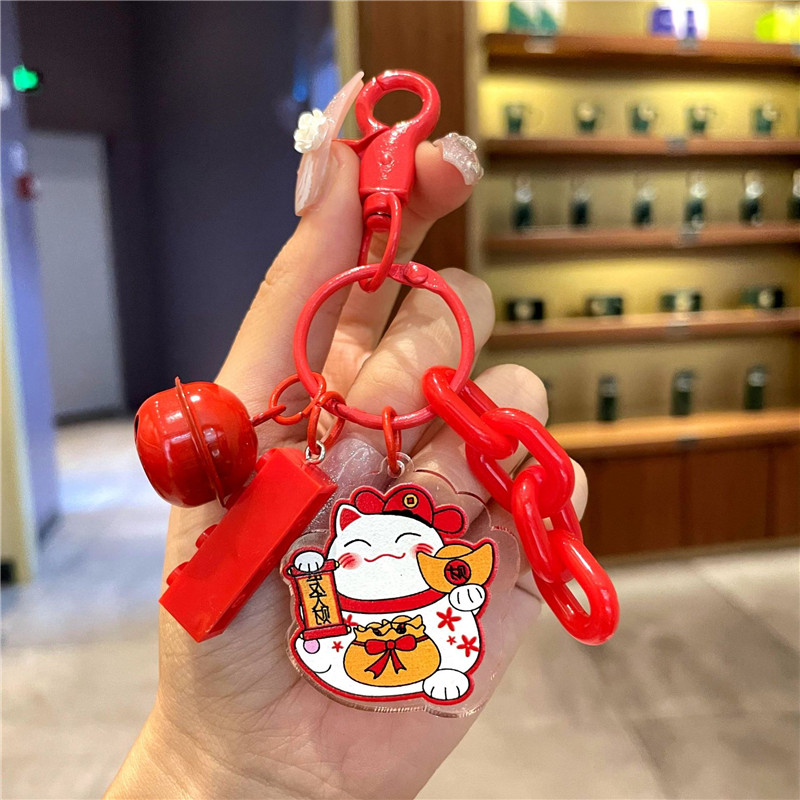 Móc Khoá Hình Mèo Kèm Phụ Kiện
