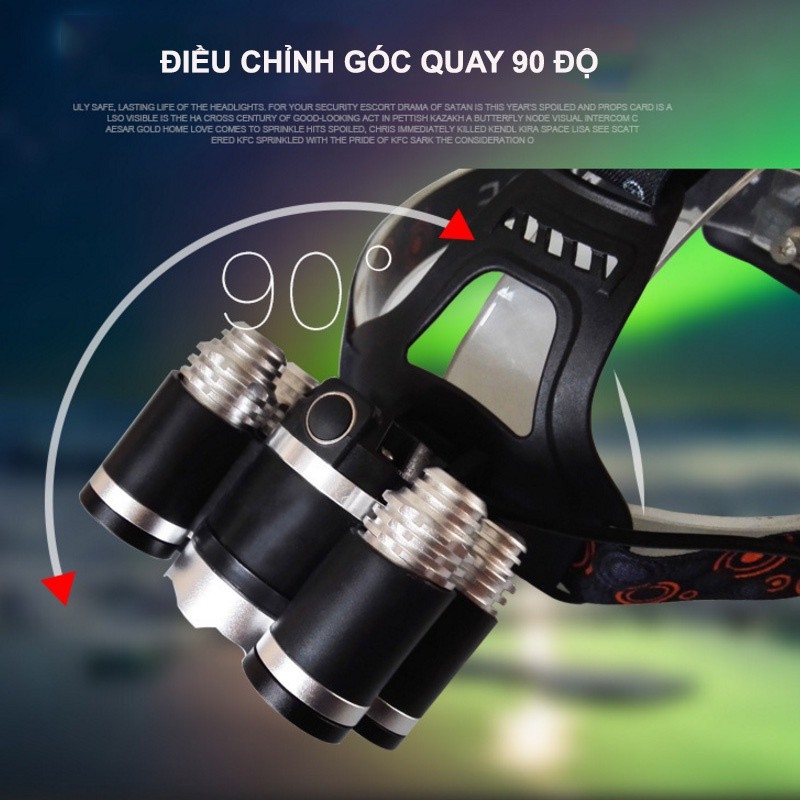 Đèn Pin Đội Đầu 5 BÓNG Trắng Đèn Pin Đội Đầu 5 BÓNG Trắng