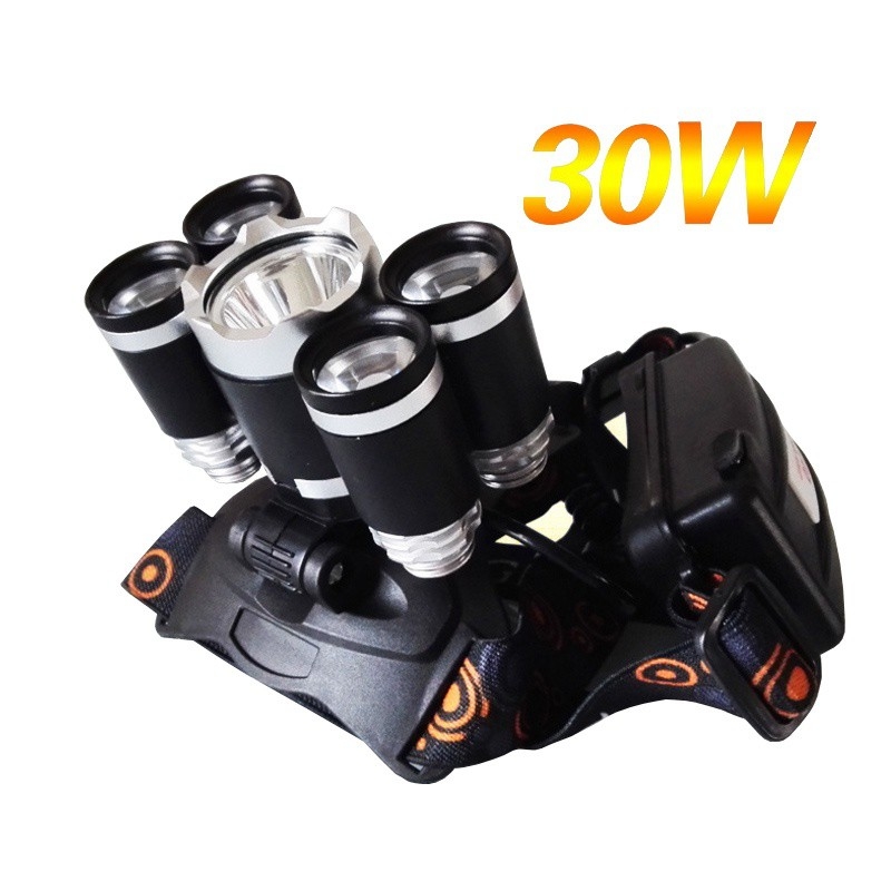 Đèn Pin Đội Đầu 5 BÓNG Trắng Đèn Pin Đội Đầu 5 BÓNG Trắng