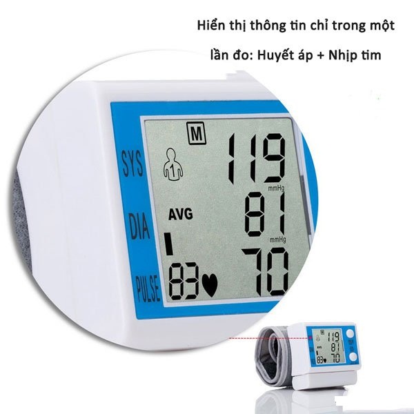 Máy Đo Huyết Áp Cổ Tay Healthy Life Jzk-001 Máy Đo Huyết Áp Cổ Tay Healthy Life Jzk-001