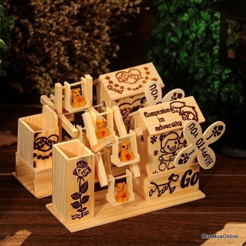 Hộp Đựng Bút Bằng Gỗ Có Nhạc