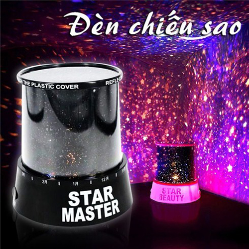 Đèn Chiếu Sao Tự Xoay Lãng Mạn Cho Phòng Ngủ