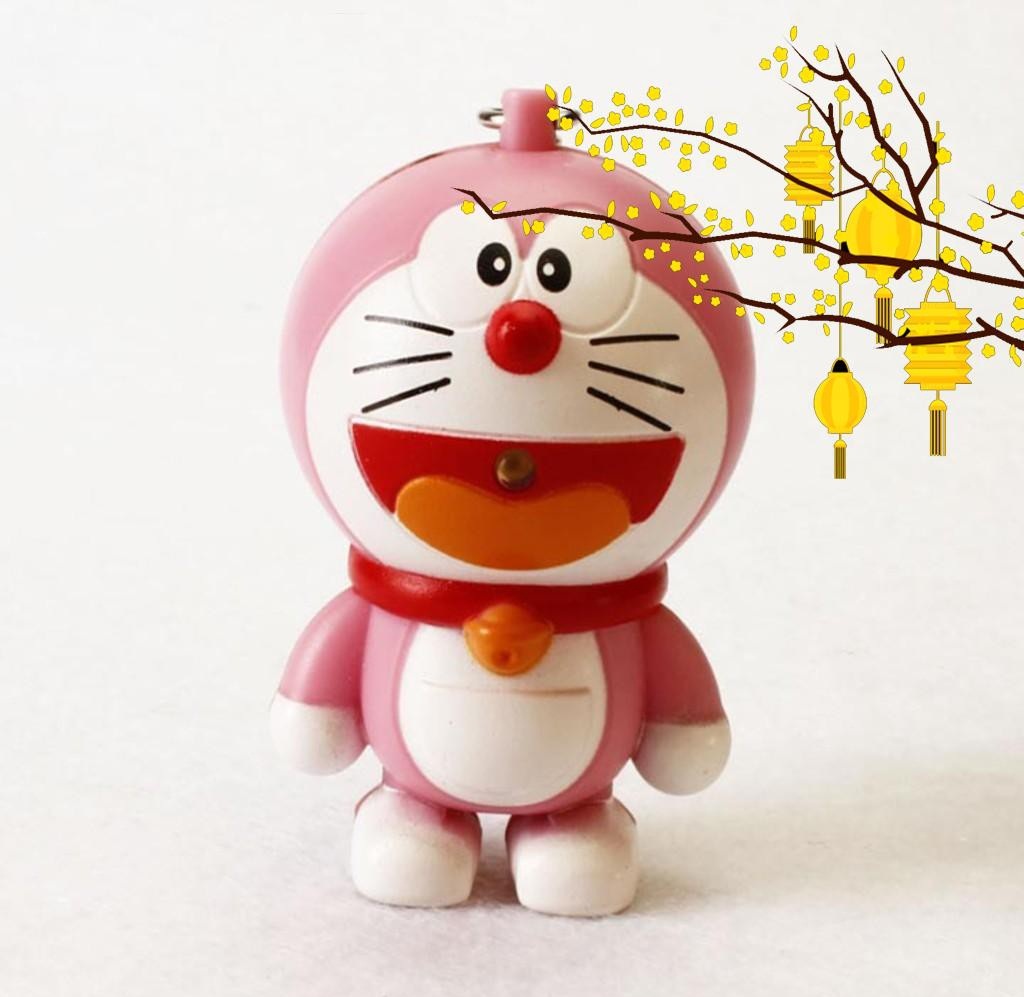 Móc Khóa Doremon Có Đèn Led Và Kêu I LoveYou