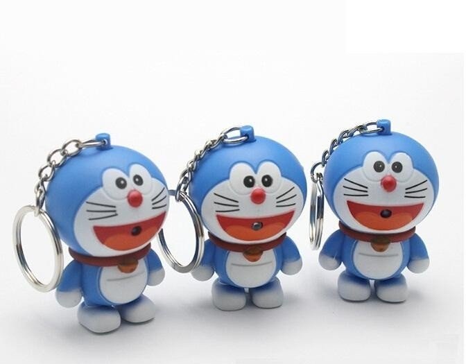 Móc Khóa Doremon Có Đèn Led Và Kêu I LoveYou