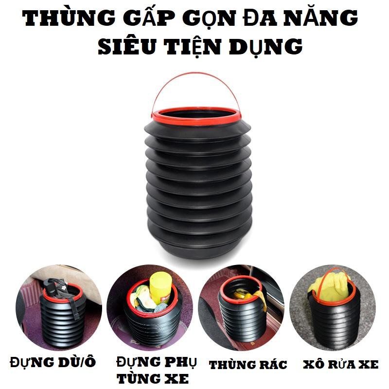 Thùng Rác Gấp Gọn Trên Xe Hơi Tiện Dụng (có Nắp)
