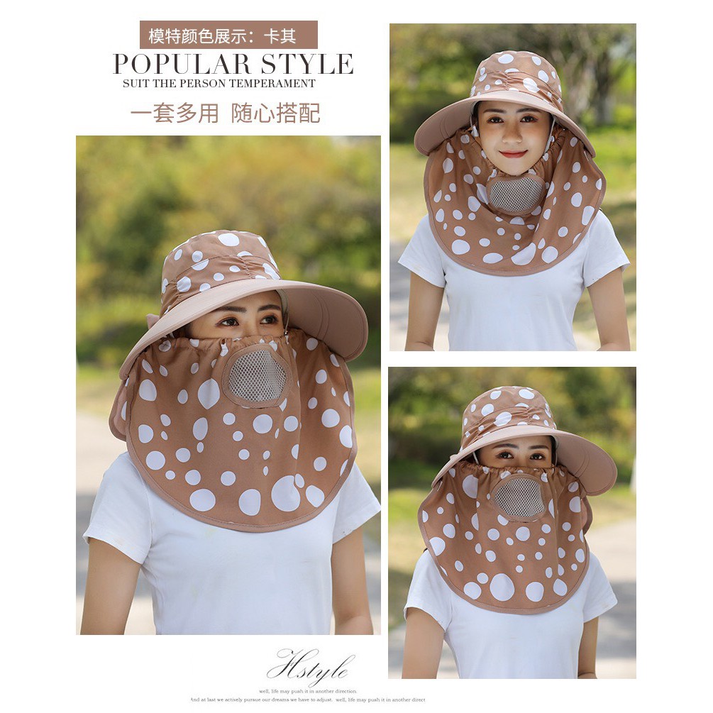 Nón Đội Chống Nắng Có Khẩu Trang Tiện Lợi Nón Đội Chống Nắng Có Khẩu Trang Tiện Lợi