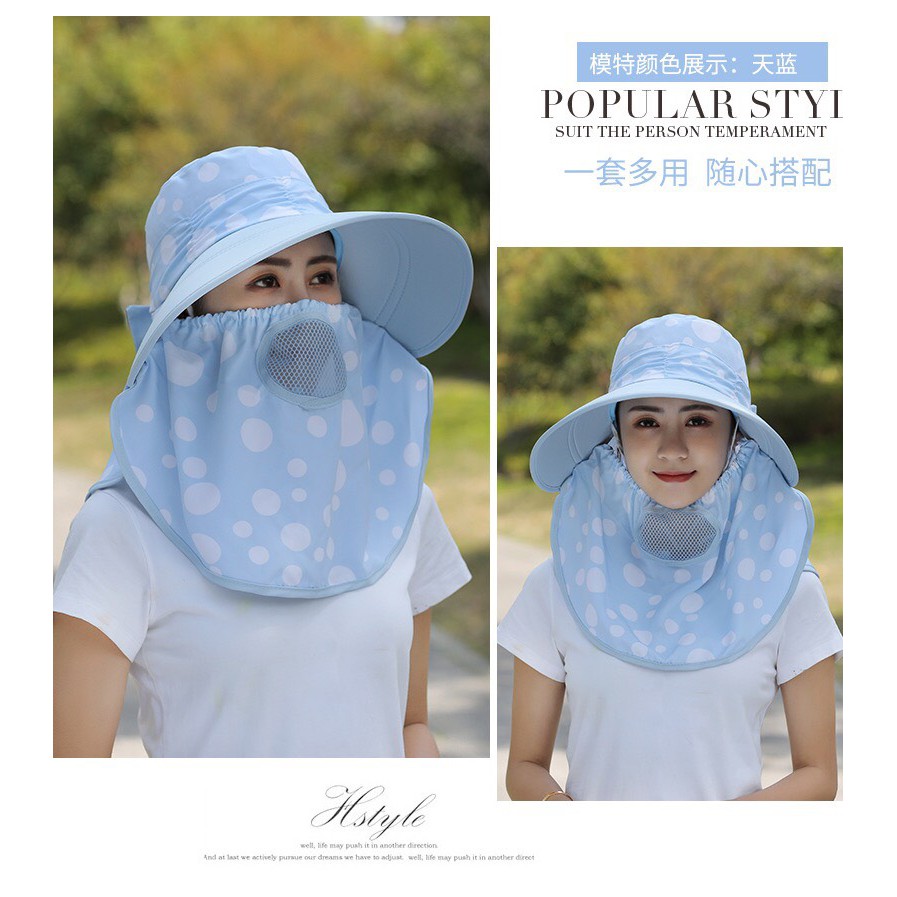 Nón Đội Chống Nắng Có Khẩu Trang Tiện Lợi Nón Đội Chống Nắng Có Khẩu Trang Tiện Lợi