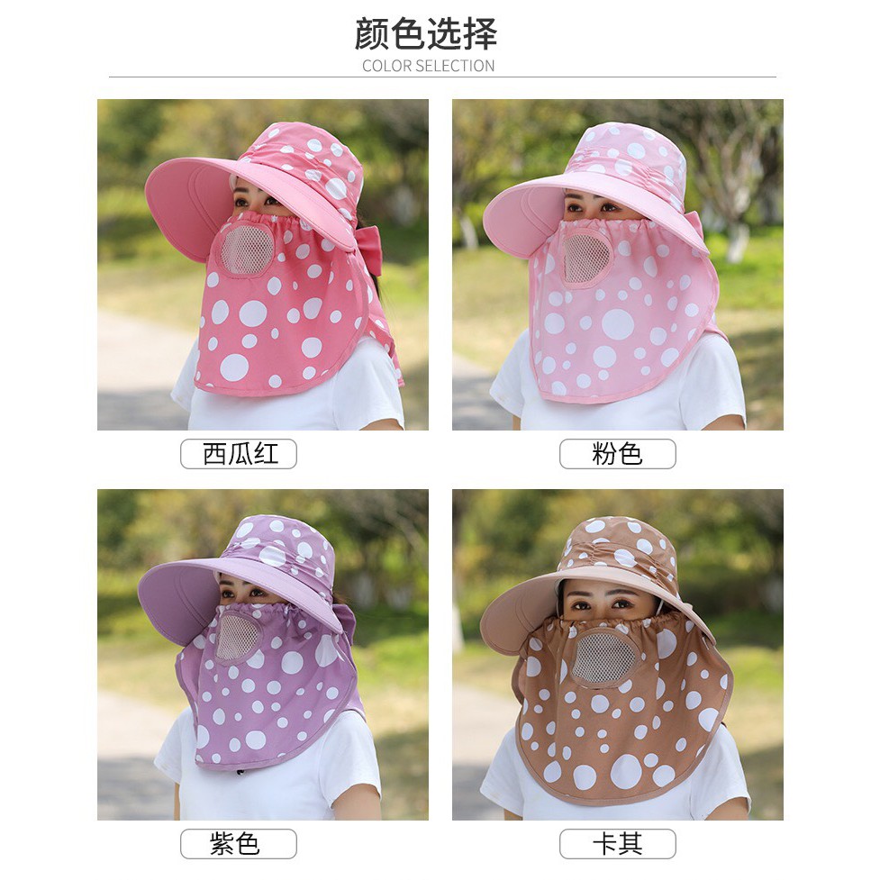 Nón Đội Chống Nắng Có Khẩu Trang Tiện Lợi Nón Đội Chống Nắng Có Khẩu Trang Tiện Lợi