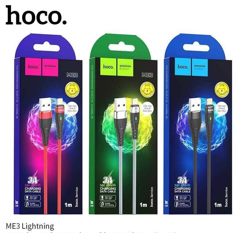 Cáp Sạc Nhanh Hoco Me3 Iphone Lightning