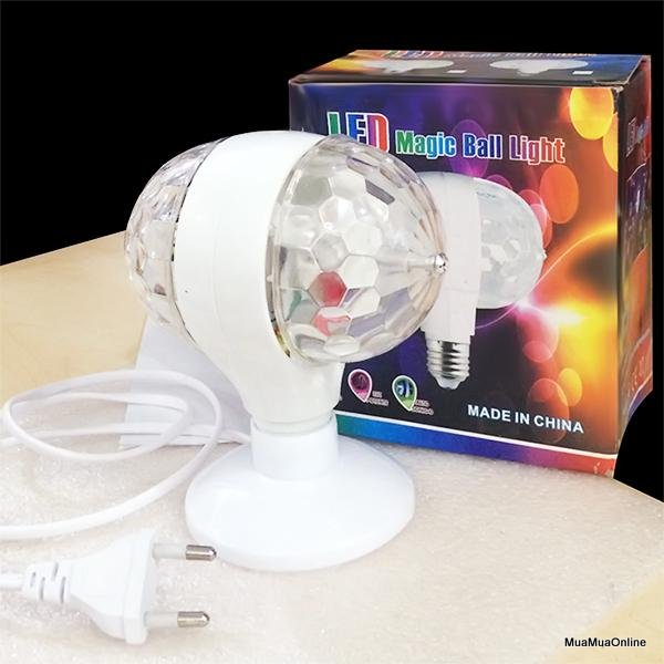 Đèn Led Quả Cầu Xoay 7 Màu Có Đế Cao Cấp Đèn Led Quả Cầu Xoay 7 Màu Có Đế Cao Cấp
