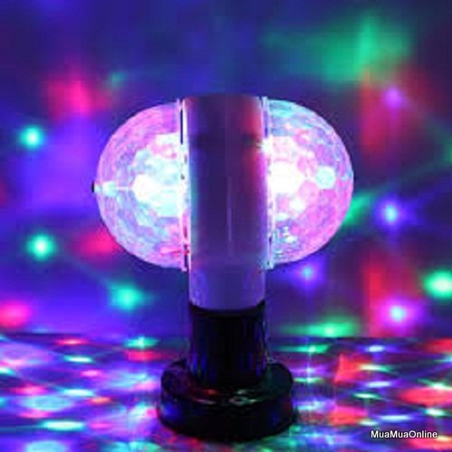 Đèn Led Quả Cầu Xoay 7 Màu Có Đế Cao Cấp Đèn Led Quả Cầu Xoay 7 Màu Có Đế Cao Cấp