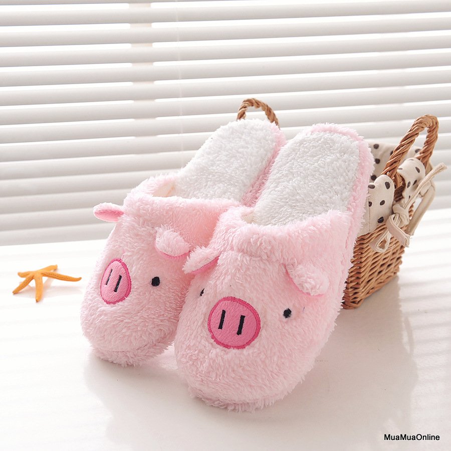 Dép Bông Đi Trong Nhà Hình Heo Dép Bông Đi Trong Nhà Hình Heo