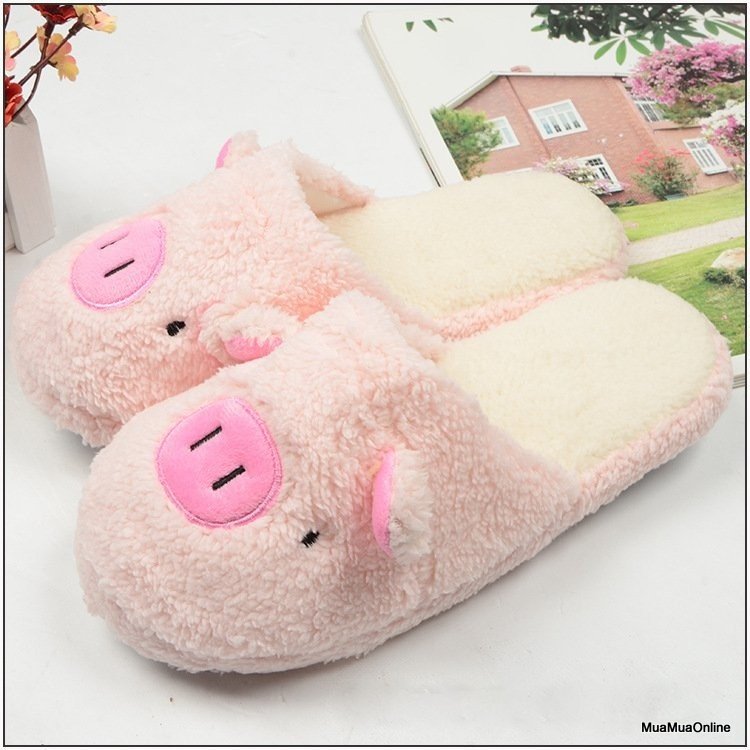 Dép Bông Đi Trong Nhà Hình Heo Dép Bông Đi Trong Nhà Hình Heo