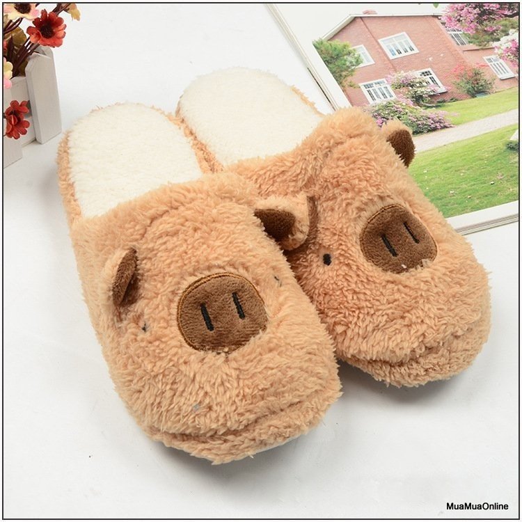 Dép Bông Đi Trong Nhà Hình Heo Dép Bông Đi Trong Nhà Hình Heo