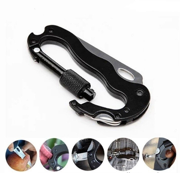 Móc Khóa Hợp Kim Đa Năng Bỏ Túi  5in1