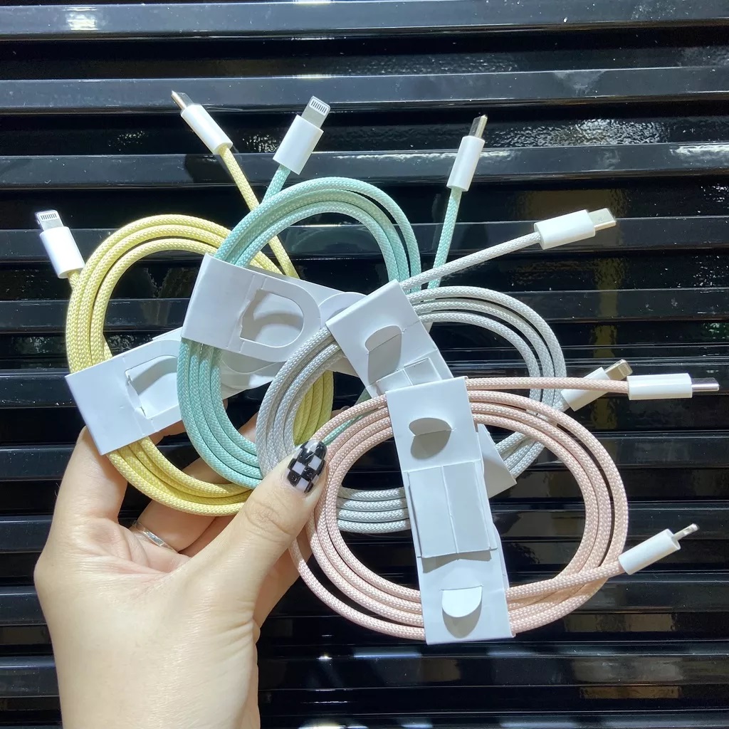 Cáp Sạc Iphone Nhiều Màu (Type-C To Lightning) 1M