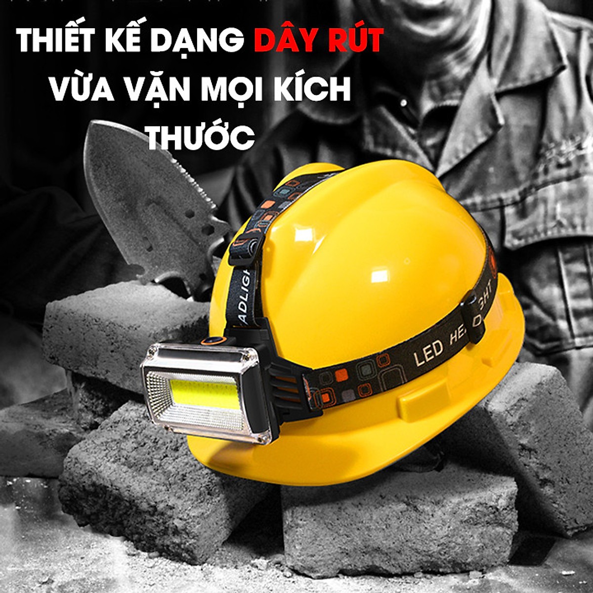Đèn Pin Đội Đầu 2 Bóng Trắng 6653B Đèn Pin Đội Đầu 2 Bóng Trắng 6653B