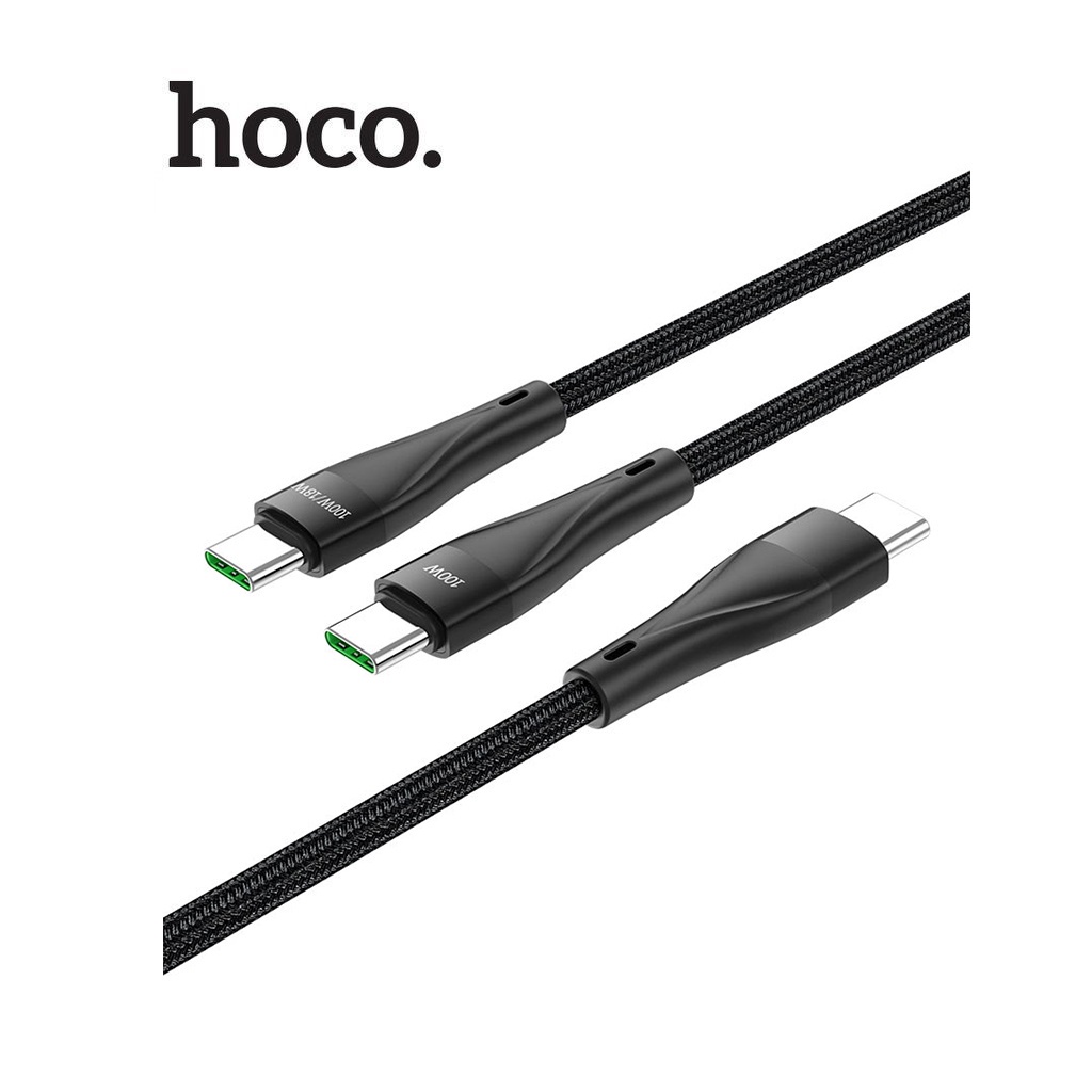 Cáp Sạc 2In1 Hoco U102 Sạc Nhanh 100W Type-C To Type-C + Type-C Dây Nylon Bện Dài 150Cm Cho Android Cáp Sạc 2In1 Hoco U102 Sạc Nhanh 100W Type-C To Type-C + Type-C Dây Nylon Bện Dài 150Cm Cho Android