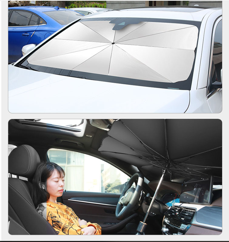 Cây Dù Che Nắng Kính Lái Xe Hơi Bạc Titan