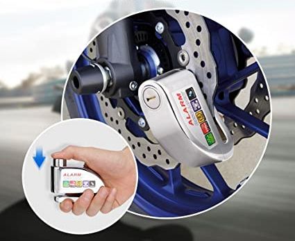 Bộ Khóa Đĩa Xe Máy Alarm Chống Trộm Có  Còi Hú Báo Động