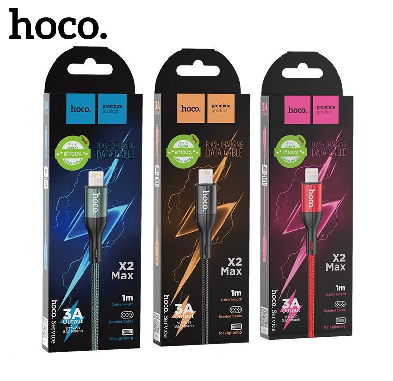 Cáp Sạc Nhanh Và Truyền Data Hoco X2 Max Cổng Lightning Qc3.0, Max 3A, 1M