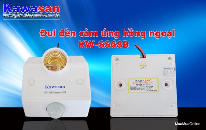 Đui Đèn Cảm Ứng Hồng Ngoại Kawasan KW-SS68B Cao Cấp
