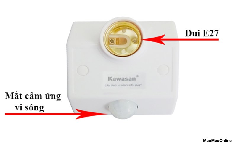 Đui Đèn Cảm Ứng Vi Sóng Kawasan KW-RS686 Cao Cấp