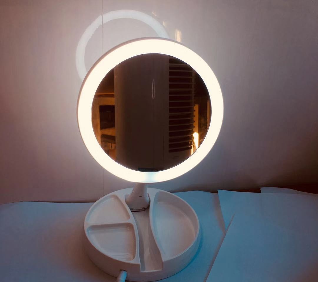Gương Đèn Led Trang Điểm Gấp Gương Đèn Led Trang Điểm Gấp