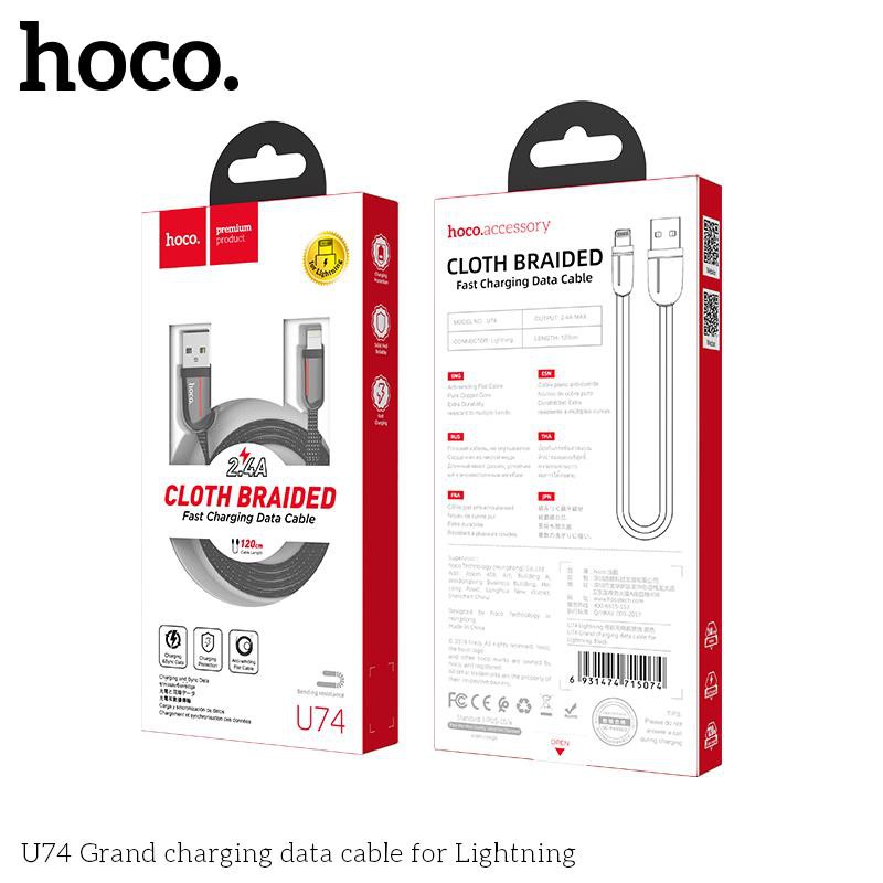 Cáp Sạc Nhanh Lightning Hoco U74 Cho Iphone