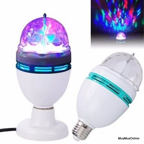 Đèn Led Vũ Trường Xoay 7 Màu 3W Cao Cấp Đèn Led Vũ Trường Xoay 7 Màu 3W Cao Cấp